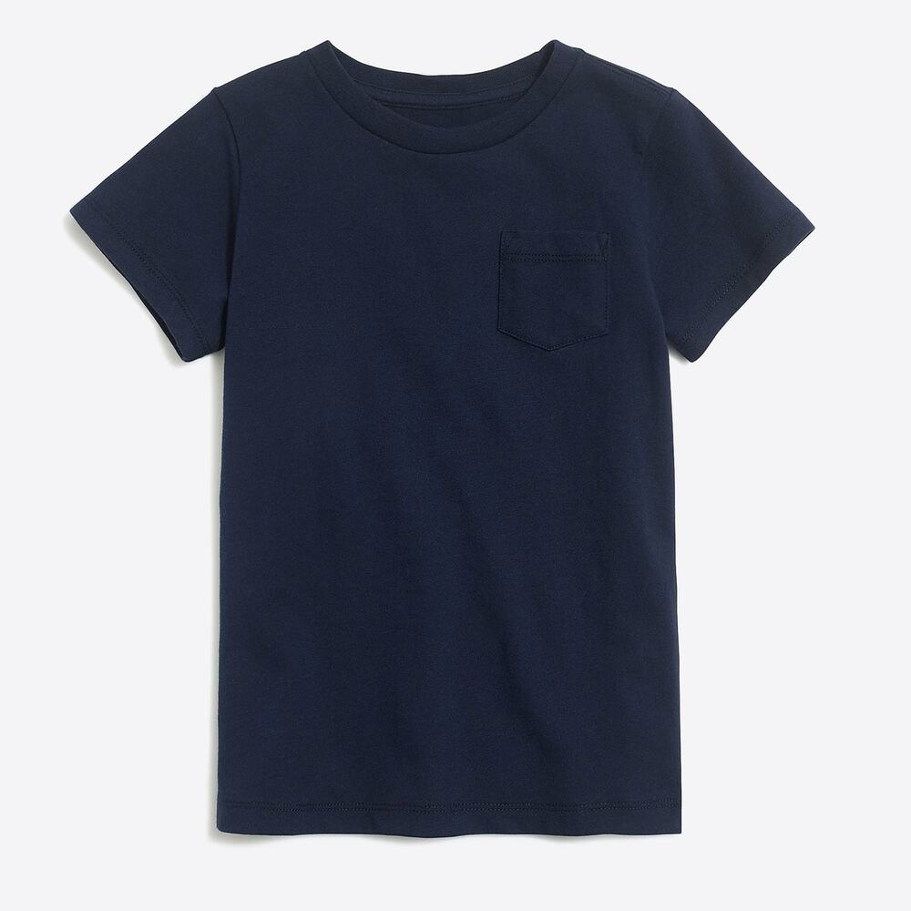 NWT Crewcuts J. Crew Jersey Pocket Tee Short Sleeve Top Navy Blue Boys Size 14